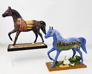 Trail of Painted Ponies #12263 Dreamwalker 1E/980 & #12277 Rolling Thunder 1E/786 w/ Boxes - Retired