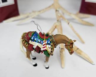 Lot of 4 Painted Ponies “Happy Holidays” Ornament #12327 NIB w/ Boxes & Tags