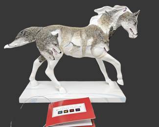 - Trail of Painted Ponies Item No. 12262 “Twilight Hunters” Retired Resin Figurine w/ OG Box - 1E/0165 LOW NUMBER!