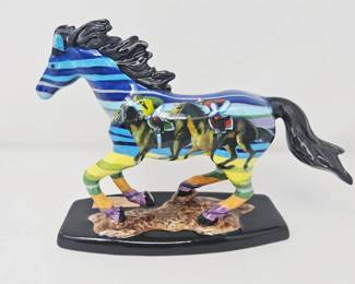 Horse of a Different Color “Winning Streak” Ceramic Horse Figurine 160/10000 w/ Box