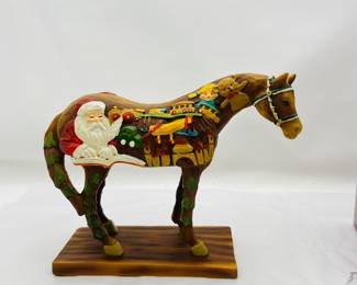 Trail of Painted Ponies Wooden Toy Horse #12288 Johanna Enriquez 1E/1514- Holiday Resin with Box 