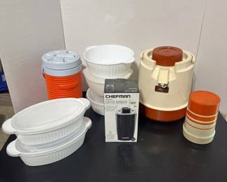 9Piece Kitchen Lot Coffee Grinder and More