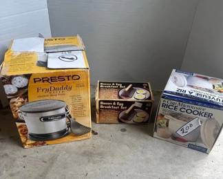 Cooking Lot Presto Fry Daddy, Rice Cooker, Bacon Egg Set