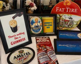 Hundreds of Vintage Beer Mirrors, Taps and Decor