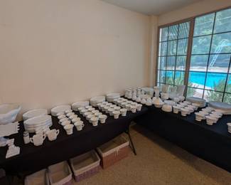 Milk glass sets