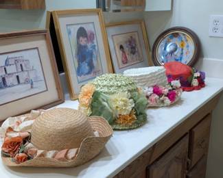 Ladies floral hats and Degrazia