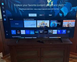 Samsung 55 Tv And Console With Doors