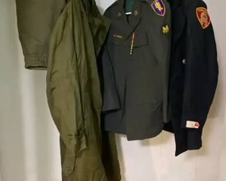 Military U.S. Navy Flight Wear And Thomasville Fire Department Jacket