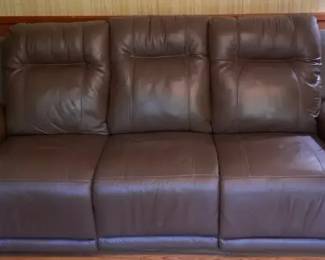 Leather Three Seat Recliner Sofa