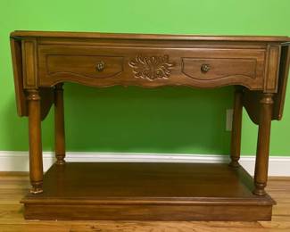 Huntley Furniture By Thomasville Wooden Console Table With Drop Leaves. Table