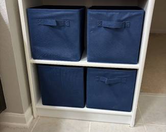 Shelf with bins