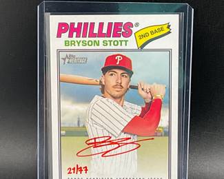 Autographed & Numbered Baseball Card