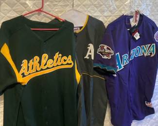 Two Athletics Apparel And One Diamond Backs Jersey