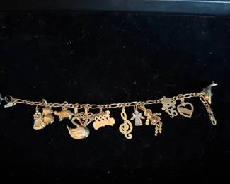 14 Karat Gold Charm Bracelet