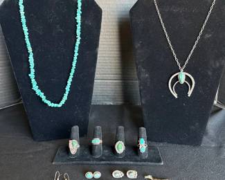 Beautiful Assortment Of Turquoise Jewelry