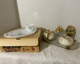 Patio Snack Set, Cream And Sugar China Bowls And More