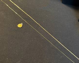 Two 14 Karat Gold Necklaces