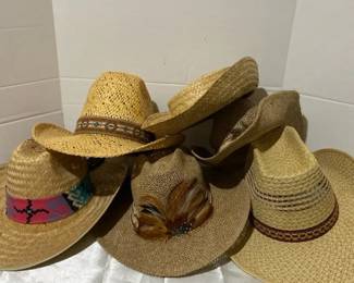 Six Woven Hats From Texas  Mexico