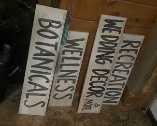 Custom signs ready to hang $12.