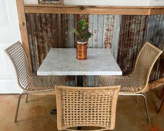 3 peice chair and restaurant style table $79.