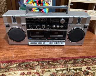 Boombox vintage cassette player tape