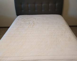 Queen Bed With Faux Leather Headboard