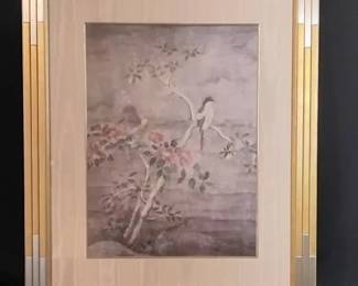Birds And Camellia In Snow Print