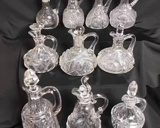 Cut Glass Small Cruets