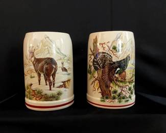 Vintage German Handerbeit King Stoneware Beersteins