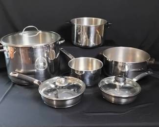 Revere Ware, Farberware, Tramontina And Morgan Ware Pots