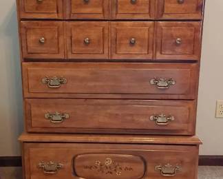 Vintage 5 Drawer Tallboy Dresser