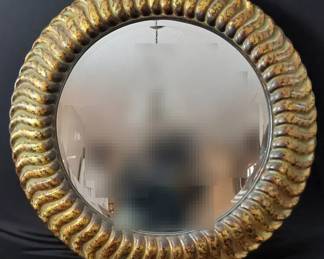 Large Decorative Mirror With Metal Frame
