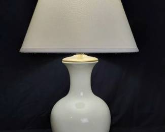 Cream Table Lamp With Gold Accents
