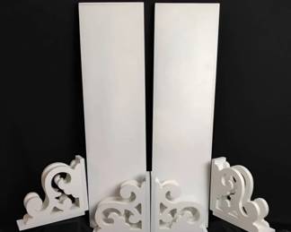 White Shelving With Decorative Corbels