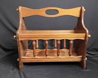 Vintage Wooden Magazine Holder