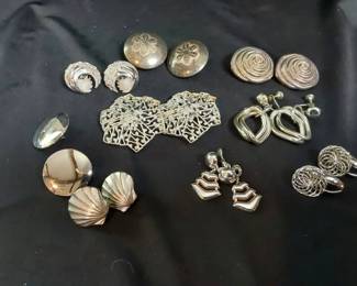 Costume Silver Clip On Earrings