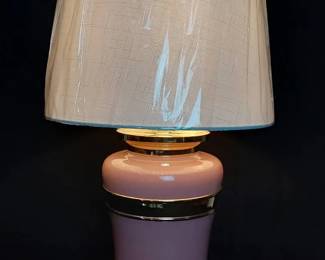 Mauve And Gold Table Lamp