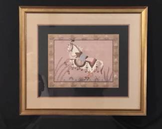 Eastern Steed Framed Indian Gouache Print