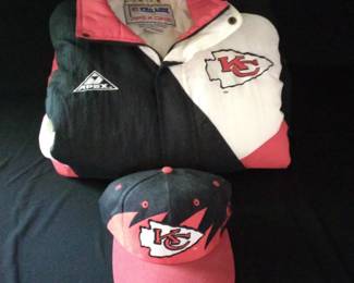 Kansas City Chiefs Color Blocked Parka And Ball Cap