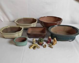 Vintage Porcelain Bonsai Zen Garden