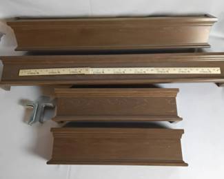 Stained Pine Floating Shelves