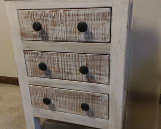 Modern 3 Drawer Side Table