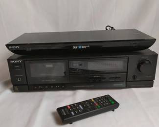Sony Stereo Cassette Deck And BluRay DVD Player