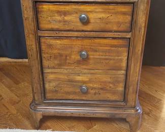 Rustic Style End Table With Storage