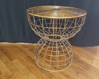 Stylish Accent Table In Gold