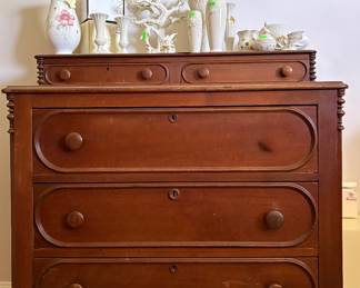 Antique Walnut Chest of Drawers. The wood is incredible