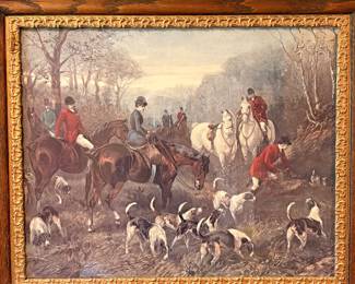 Gorgeously framed classic Hunt Scene