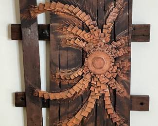 Brutalist style wall sculpture $175
