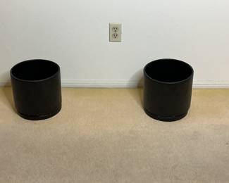 Architectural Matt black ceramic planters $95 each