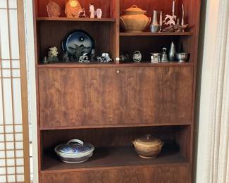 Mid-century modern custom-made walnut cabinet $970